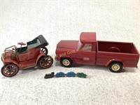 Tonka Die Cast Truck, A Lever Action Car, & Small