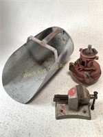Socket Wrenches, A Galvanized Scoop, A Vise, &