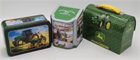 Metal John Deere Tractor Lunchbox and Containers.