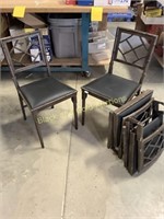 Leg-o-matic Vintage Metal Folding Chairs (4)