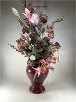 Vase with Faux Flowers