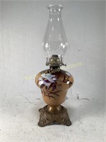 Floral Painted Eagle Oil Lamp