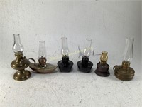 6 Small Oil Lamps
