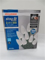 SYLVANIA STAY-LIT 2-SETS 100 LEG C6 LIGHTS