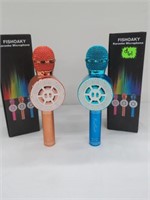 2 FISHOAKY KARAOKE MICROPHONES