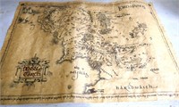 Lord Of The Rings Map On Parchment Paper