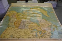 Early Map Of Canada 50"wX53"L
