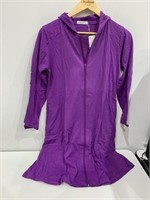 NEW (Kid's L) Purple Hooded Zip Up Robe
