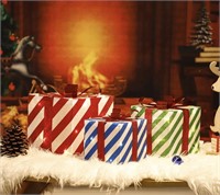 Set of 3 PVC Christmas Lighted Gift Box