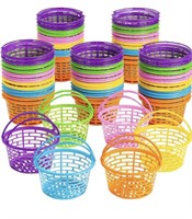 Bulk Plastic Easter Baskets, 72 Round Baskets -