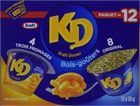 12-Pk Kraft Dinner Original/3-Cheese Macaroni &