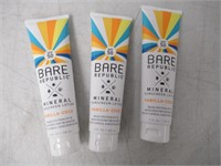 (3) Bare Republic Vanilla-Coco Mineral Sunscreen