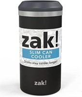 ZAK! Slim Can Cooler, 2-Pc, Black