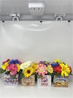 New ( 4 ) faux flowers sentimental gifts