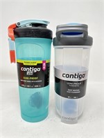 New (2) Contigo Leak-Proof Shaker Bottles