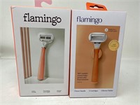 New (2) Flamingo Women's Razor Set