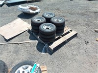 (12) 4.80/4.00-8 Cart tires on rims