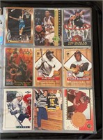 3 1/2 pages of sports trading cards