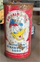 Donal duck imitation strawberry soda can