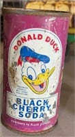 Donal duck black cherry soda can