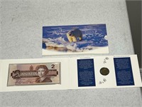 1996 Uncirculated $2 Coin and Bank Note Set