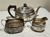 Silver Tea Service Set (3 Pc)