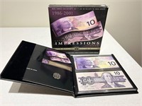 Impressions $10 (2) Uncirculated Bank Notes Set