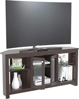 *See Declaration* Inval Corner TV Stand with Glass