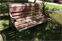 Metal & wood bench