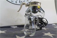 Vintage Electric Coffee Pot & Glass Creamer Jug