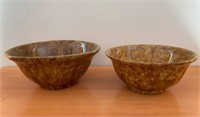 Pair of Early Bennington Pottery Bowls