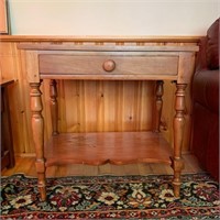 Early Pine Side Table with Drawer