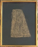 Unusual Print of Brass Rubbing in Frame