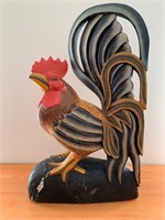 Large Folk Art Rooster Figure 22"