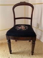Fine Needlepoint Parlor Chair