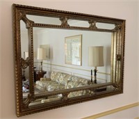 Large Gold Guilt Wall Mirror