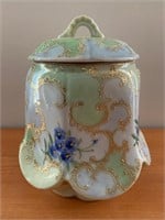 Early Hand Painted Nippon Lidded Jar
