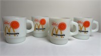 (4) VINTAGE MCDONALD COFFEE CUPS