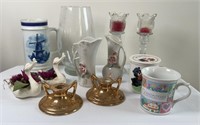 CANDLE HOLDERS, STEIN, & MORE