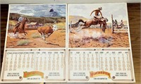 2 WINCHESTER 1975 Calendar Posters - July-Oct