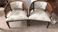 (2) FLORAL PATTERNED CHAIRS