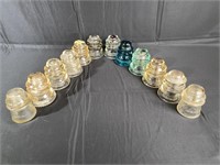 12 Glass Insulators