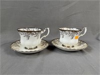 2 Royal Albert Cups and Saucers