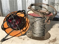 Quantity of wire and an infrared brood lamp