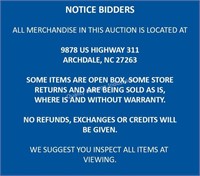 Please read before placing bids