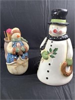 Snowman Match Holder & Cookie Jar