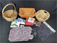 Wicker Baskets, Placemats etc