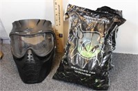 Paint Ball Mask & 2 Bags of Green Balls