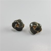 Pair of Clip-on Enamel Earrings