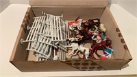 Cast Metal Toy Cowboy Ranch Set